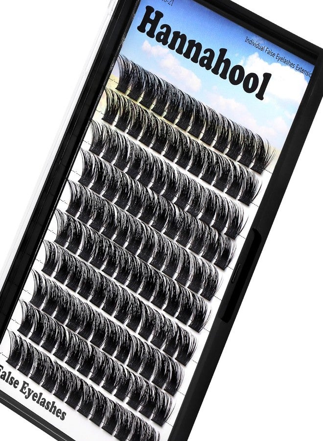 Hannahool Large Tray,10-20mm to Choose DIY Eye Lashes Extensions 120 Cluster Wide Stem Eyelashes Soft and Lightweight Individual False Eyelashes Dramatic Look (18mm) - Image 2